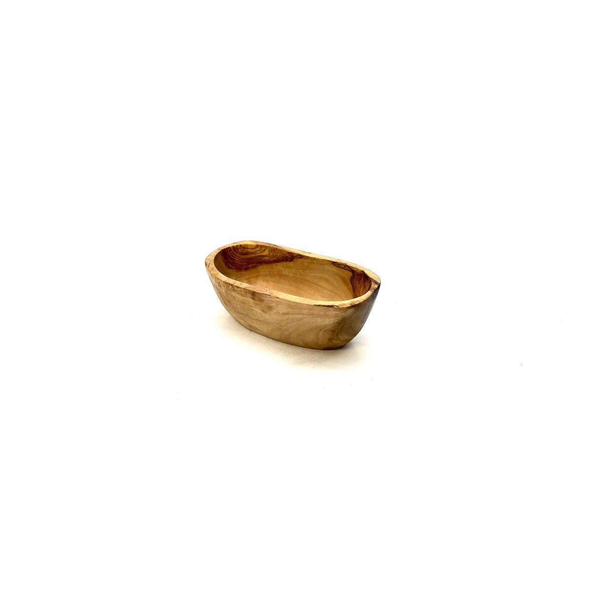 Bol à tapas ovale en bois d’olivier – 14 à 16 cm