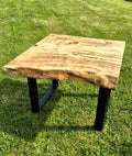 Table basse en loupe de peuplier (Poplar Burl)