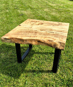 Table basse en loupe de peuplier (Poplar Burl)