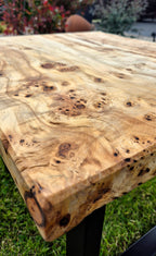 Table basse en loupe de peuplier (Poplar Burl)