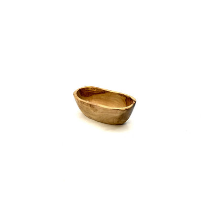 Bol à tapas ovale en bois d’olivier – 14 à 16 cm