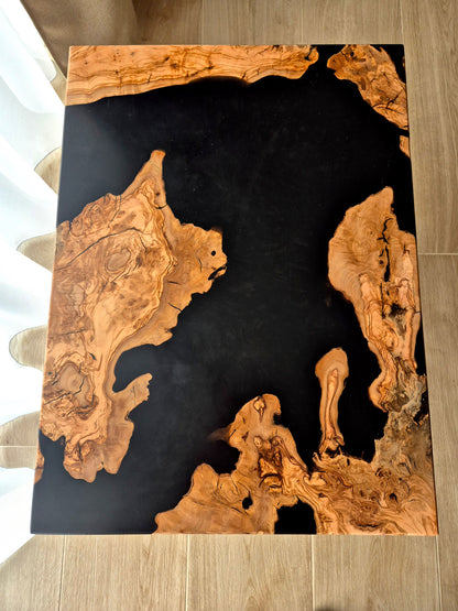 Table basse racine d'olivier