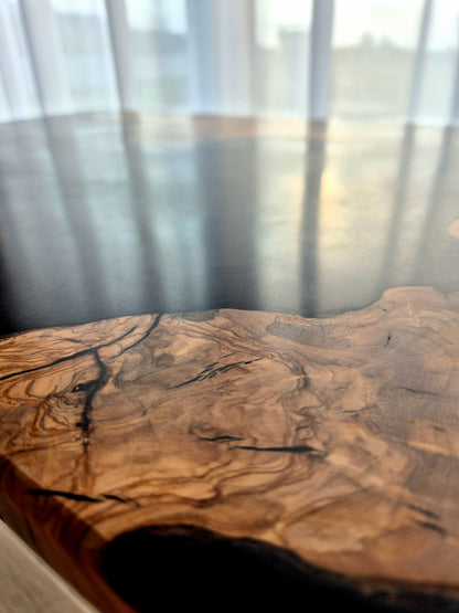 Table basse racine d'olivier